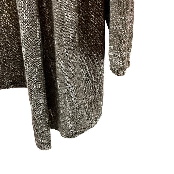 Purejill J. Jill Dipped Open Front Cardigan Teak White Size Large - Picture 3 of 6